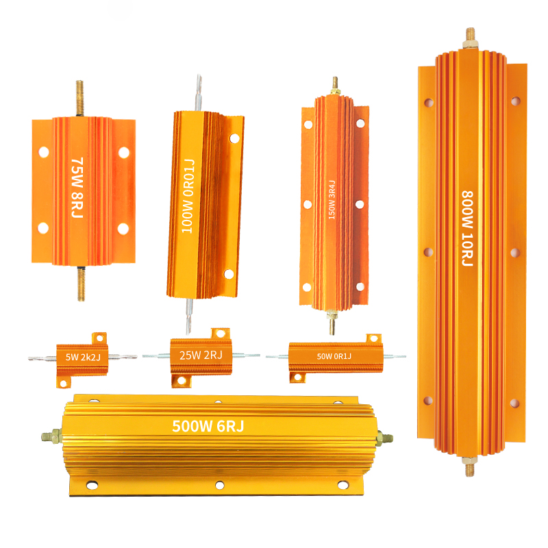 Gold aluminum shell resistor
