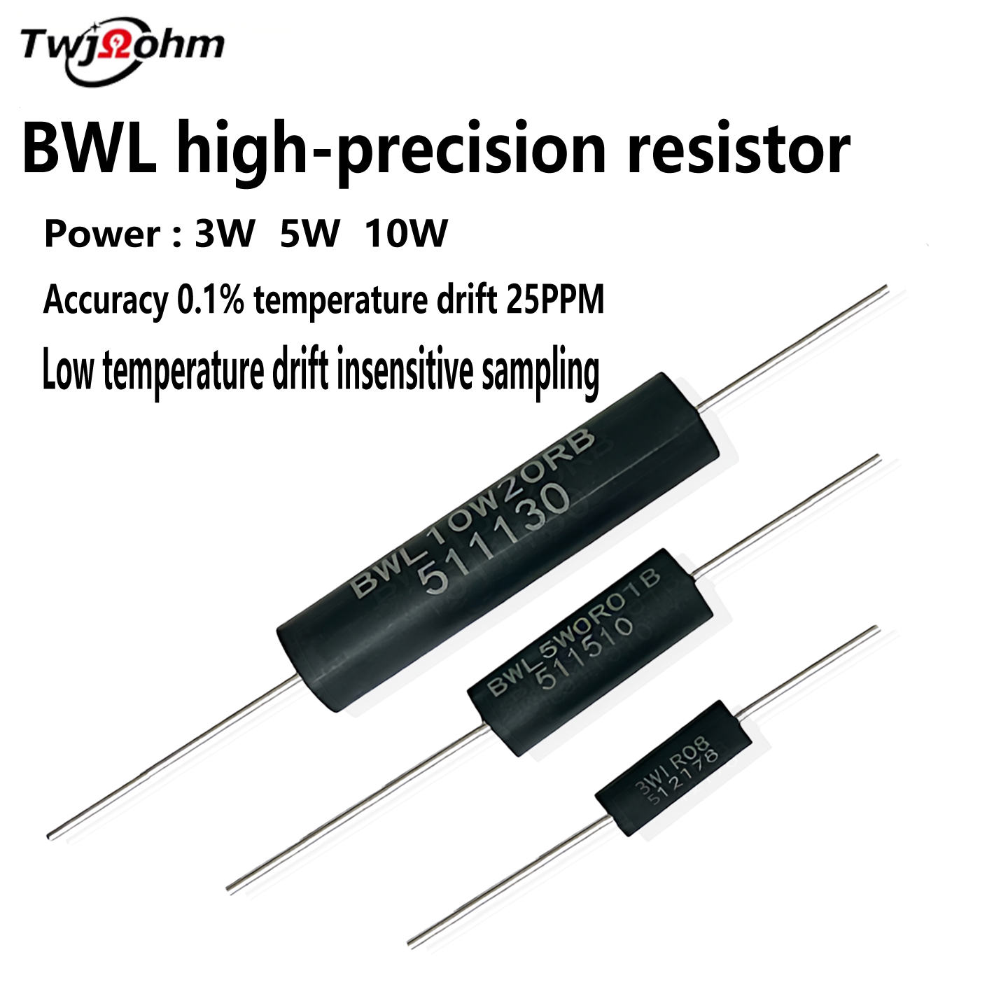 BWL precision non inductive sampling low-temperature drift resistor 3W5W10W0.01R0.02R1R0.5 Ω 0.01% milliohms