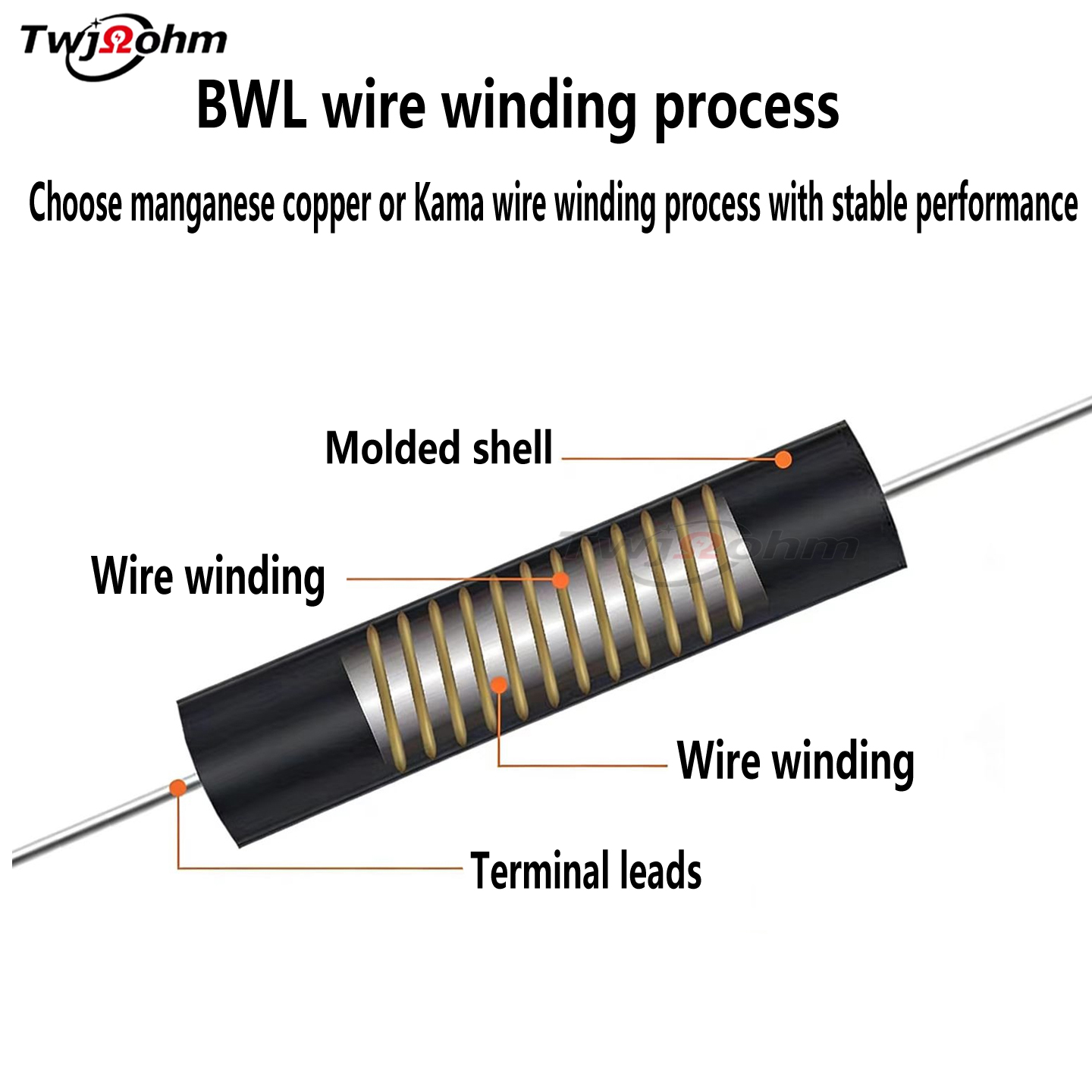 BWL precision non inductive sampling low-temperature drift resistor 3W5W10W0.01R0.02R1R0.5 Ω 0.01% milliohms